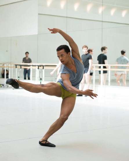 Solomon Golding rehearsing with the Royal Ballet.