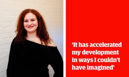 Leah Goulbourne Creative Apprenticeship Programme participant with quote: “It has accelerated my development in ways I couldn’t have imagined”