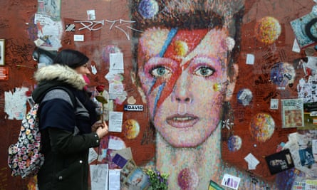A mural of David Bowie in Brixton, London.