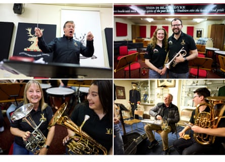 Clockwise from top left: music director Nicholas Childs, Niall and Logan Thompson, John French and Adam Bokaris, and Alison and Rebecca Childs.