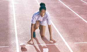 Amber Anning on the track
