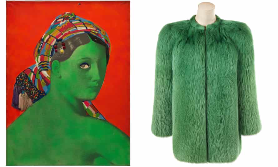 YSL jacket from the spring/summer 1971 collection inspired by Martial Raysse’s Made in Japan-La Grande Odalisque (1964).