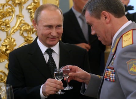 Vladimir Putin and Russian military chief of staff Valery Gerasimov