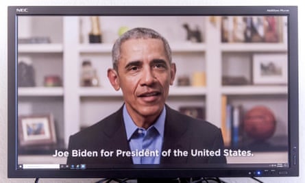 President Obama endorses Joe Biden via online video link.