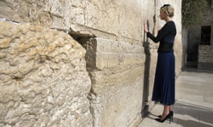 Ivanka Trump touches the Western Wall, Judaism’s holiest prayer site