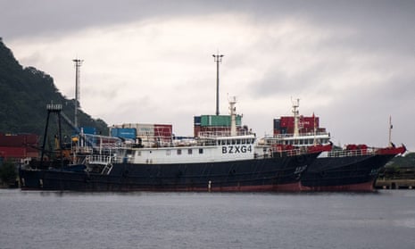 A pair of Chinese fishing vessels - the Dong Gangxing 13 and the Dong Gangxing 16 - are being held at an unused wharf in Port Vila. The ships’ captains and crews face charges of illegal fishing in Vanuatu waters.