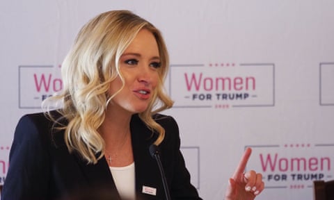 Kayleigh McEnany attends a Women for Trump event in Iowa on 16 January.