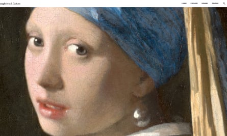 close-up of Girl with the Pearl Earring