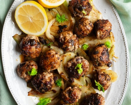 Nigel Slater’s pork meatballs with fennel and juniper.