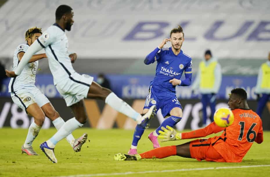 James Maddison seals a 2-0 win for Leicester against Chelsea shortly before Frank Lampard was sacked.
