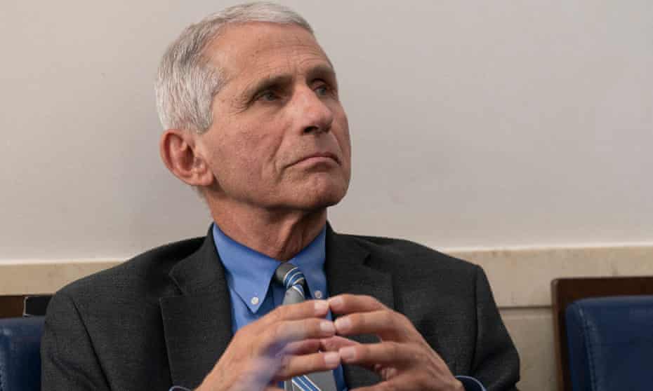 Dr Anthony Fauci, director of the National Institute of Allergy and Infectious Diseases: ‘Any time we have a crisis of any sort there is always this popping up of conspiracy theories.’