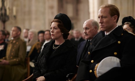 Olivia Colman as Queen Elizabeth II and Tobias Menzies as the Duke of Edinburgh, in series three of The Crown.