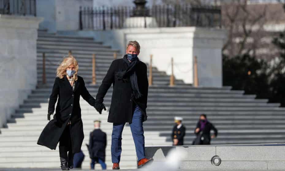 Former Arizona Senator Jeff Flake and his wife Cheryl after Joe Biden became the 46th president.