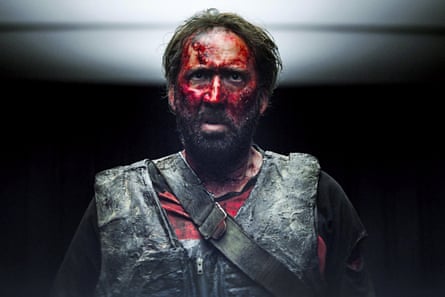 There will be blood … Nicolas Cage in Mandy.