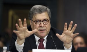 William Barr<br>Attorney General William Barr testifies during a Senate Judiciary Committee hearing on Capitol Hill in Washington, Wednesday, May 1, 2019, on the Mueller Report. (AP Photo/Andrew Harnik) 5080.jpg?width=300&quality=85&auto=forma