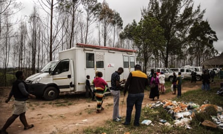 A mobile HIV testing clinic run by Médicins Sans Frontières in Ngudwini, on the outskirts of Eshowe, 2014.