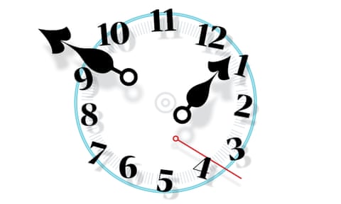 free time change clock clipart illustration