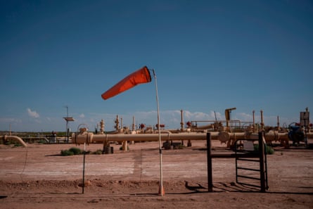 Equipment at a fracking well in Culberson County, Texas. For oil and gas producers in the world’s largest oil field, straddling the border between Texas and New Mexico, the losses due to the collapse of oil prices are colossal.