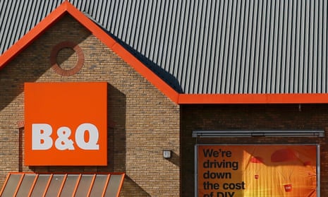 A B&amp;Q store is seen in London.