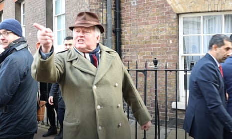 Bob Stewart was involved in a confrontation outside a reception hosted by the Bahraini embassy.