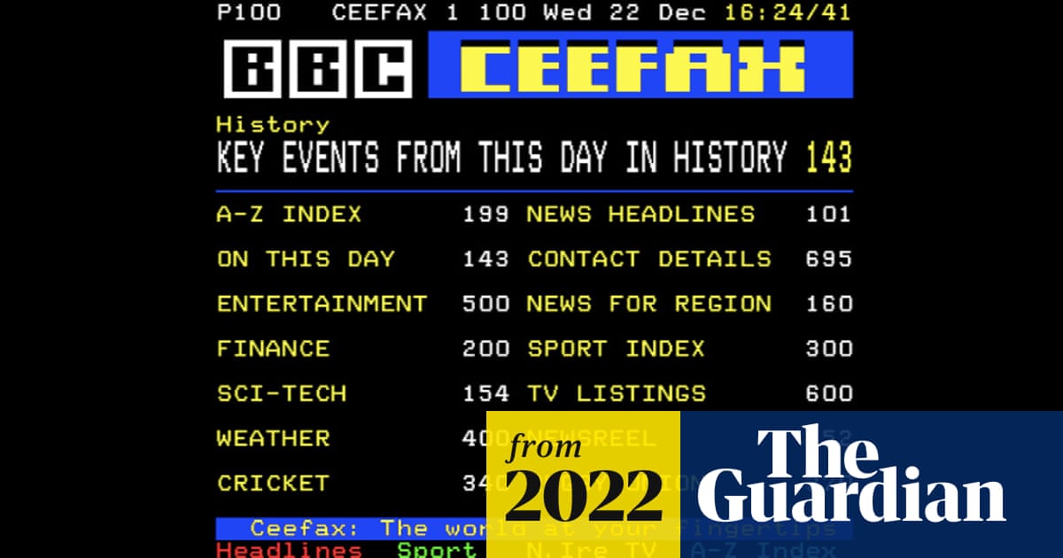 Text appeal: Ceefax recreated by 20-year-old Northern Irish man
