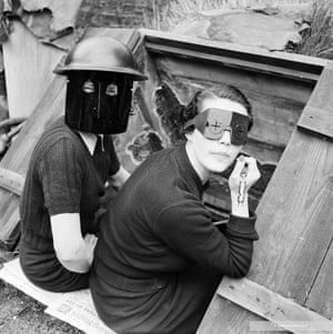 Fire masks, Downshire Hill, London, England, 1941