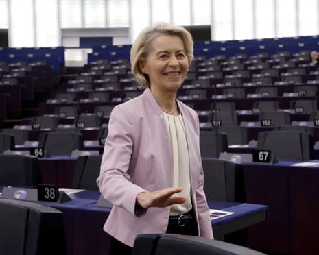 European Commission President Ursula von der Leyen attends the session of the European Parliament in Strasbourg, France.