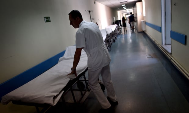 A nurse in an Athens hospital