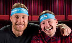 Freddie Flintoff (left) and Stephen Manderson (aka Professor Green)