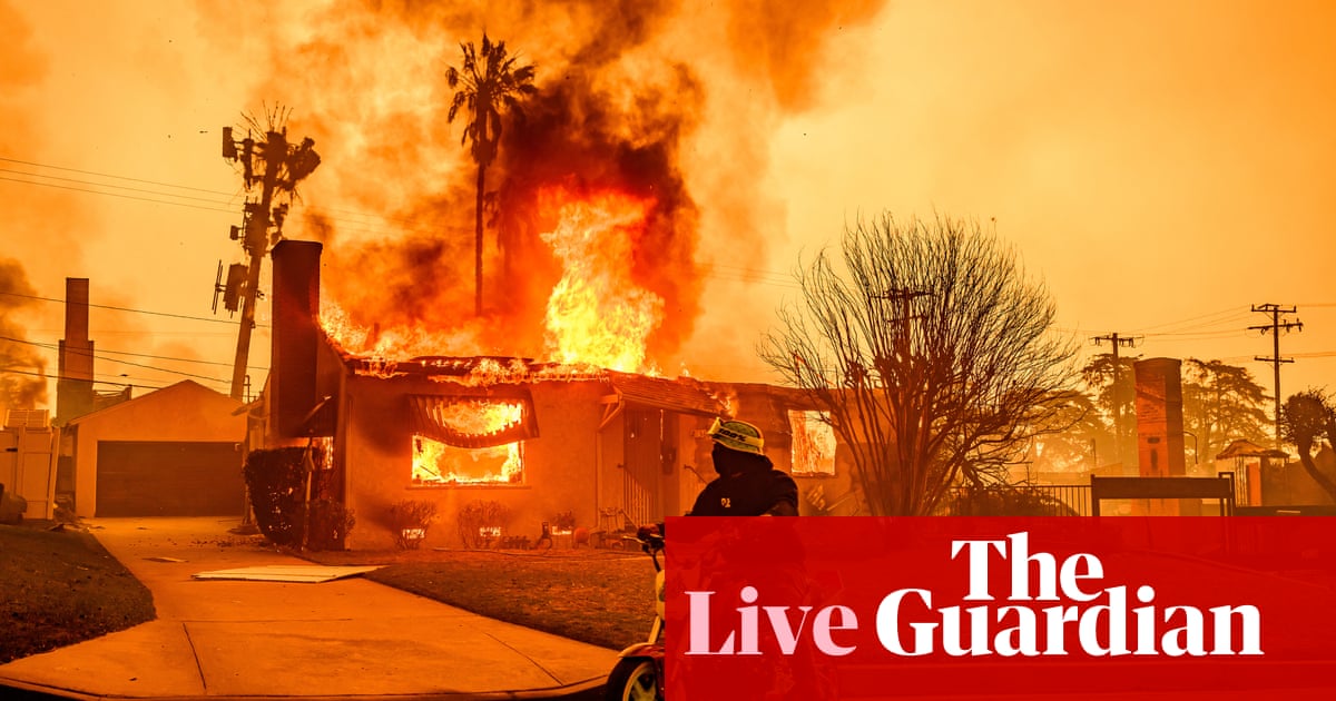 California fires live: sixth wildfire breaks out in Los Angeles as five people killed