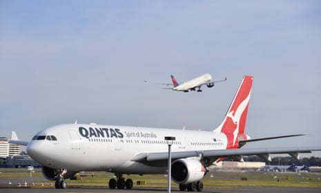 Passenger planes at Sydney airport