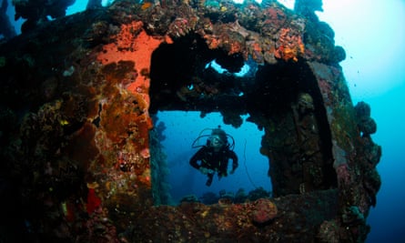 second world war wreck, Coron Bay, Philippines