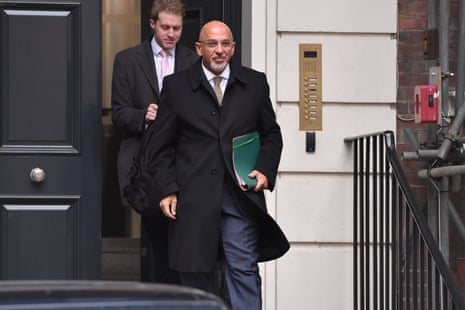 Nadhim Zahawi leaving Conservative party HQ earlier today.
