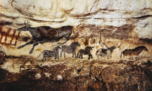 Cave art breakthrough … a painting of a cow and horses at Lascaux, France.