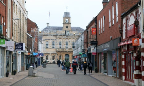 A high street in Loughborough, Leicestershire