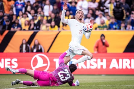 Hugo Ekitike scored in the 2-1 win against Brazil.