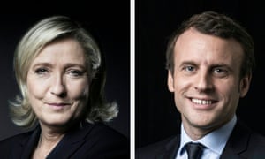 Image result for marine le pen and emmanuel macron