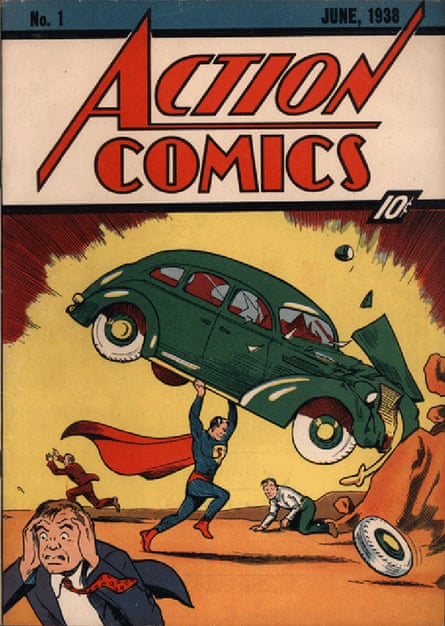 A rare copy of the first comic book – Action Comics cover dated June 1938 – featuring Superman.
