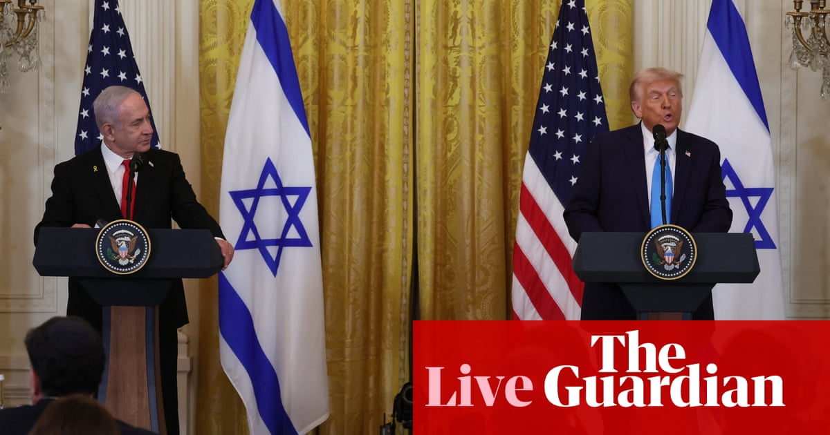 Israeli PM and US president hold White House press conference – as it happened