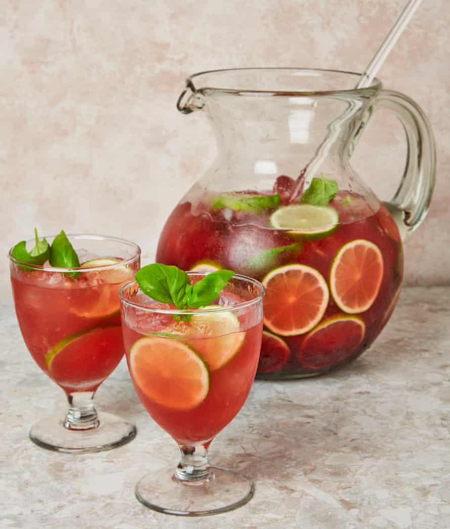 Strawberry Hibiscus and Black Pepper Spritz by Yotam Ottolenghi.