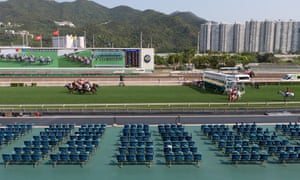 Sha Tin racecourse is hosting races.