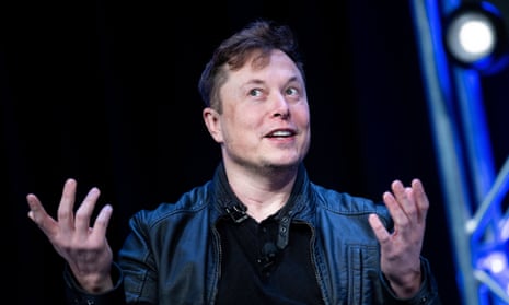 Elon Musk speaks during the Satellite 2020 at the Washington Convention Center in Washington