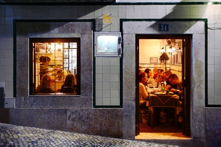 A restaurant, in Bairro Alto, Lisbon,