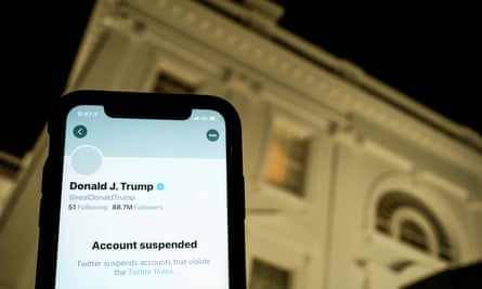 Twitter suspended Donald Trump’s account two days after the 6 January insurrection at the Capitol.