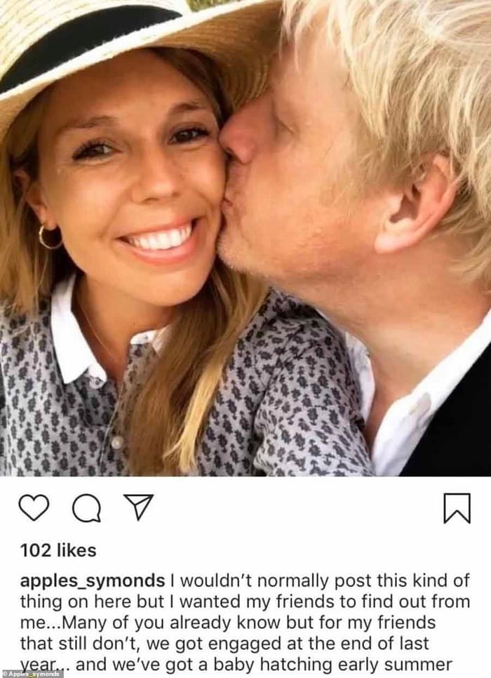 Boris Johnson And Carrie Symonds Expecting Baby Politics The