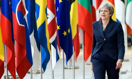 Theresa May arrives at this week’s European Council summit in Brussels.