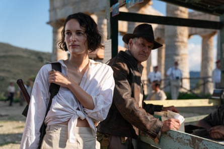 Phoebe Waller-Bridge and Harrison Ford in Indiana Jones and the Dial of Destiny.