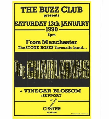 A flyer for the Charlatans’ 1990 show at the Aldershot Buzz Club.