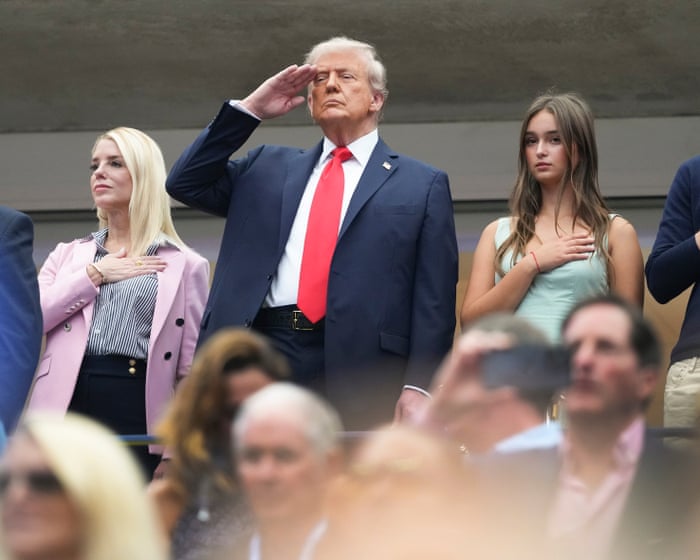 Crowd greets Donald Trump with boos and cheers at US Open men’s final