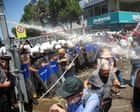 Turkish police fire teargas to break up protest after opposition leader ousted